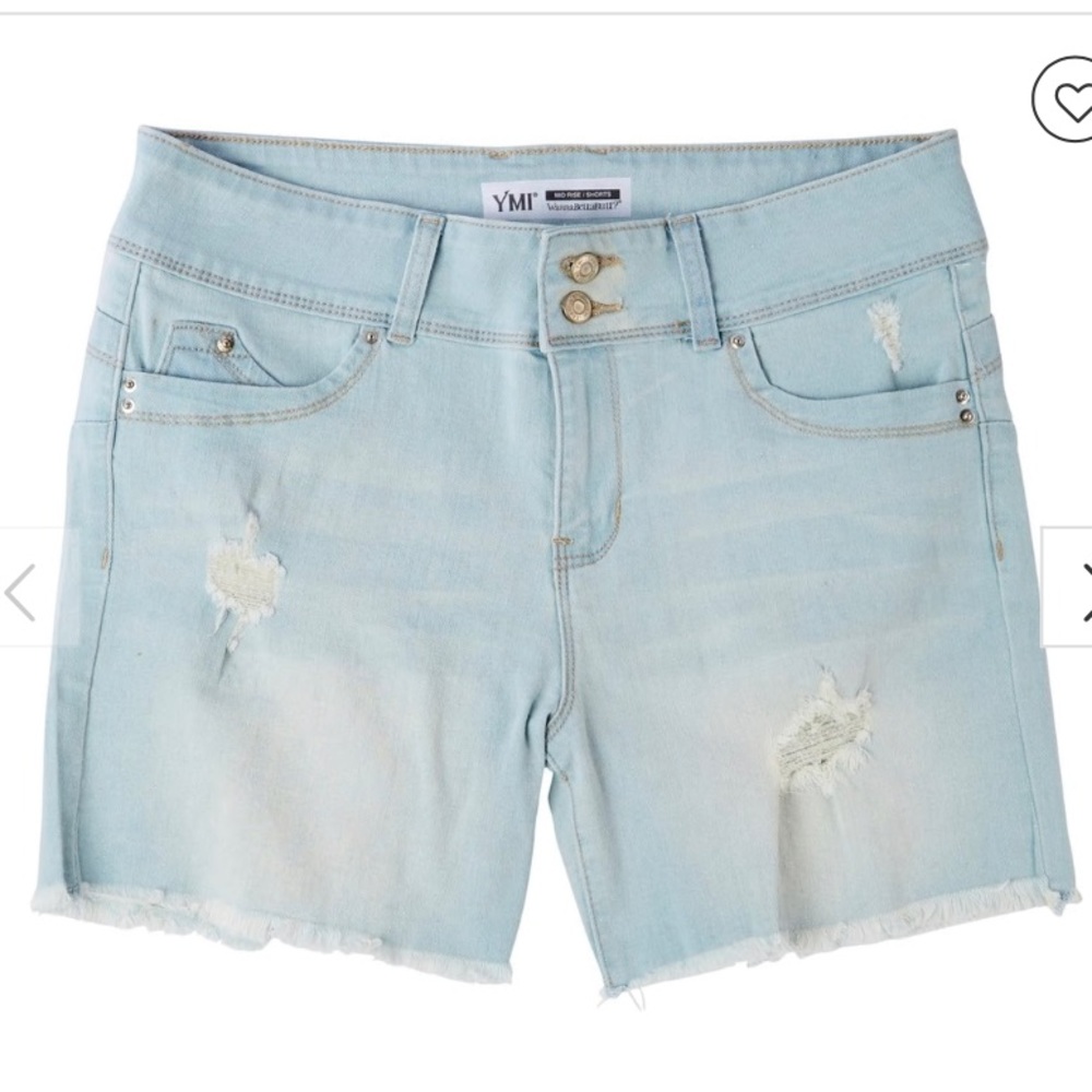 YMI  5 in. Two Button Wannabetterbutt Mid Rise Short